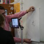 Student learning stop motion animation